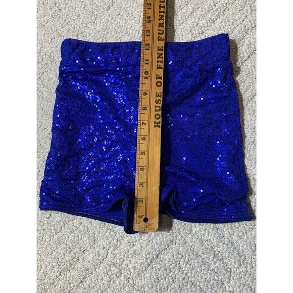 Tenth House Sequin Dance Shorts in Royal Blue Size Small Adult #TH17059 - Picture 7 of 8